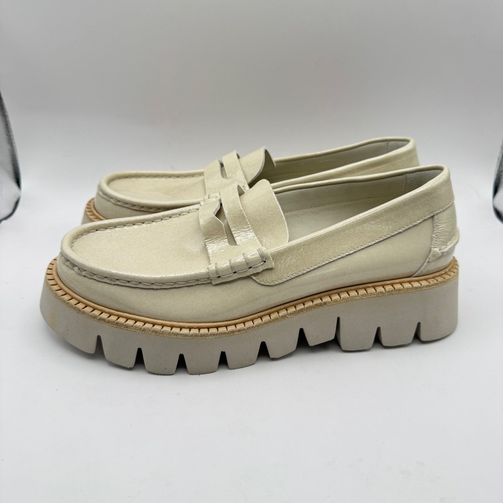 Pedro Garcia Cream Platform Loafers